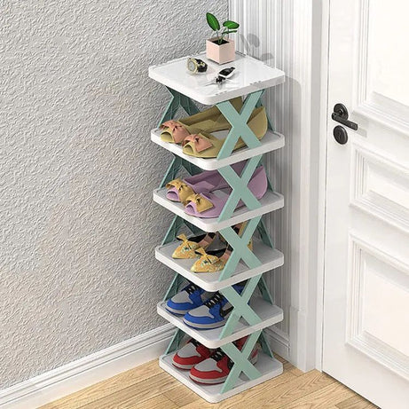X-Shaped Shoe Rack